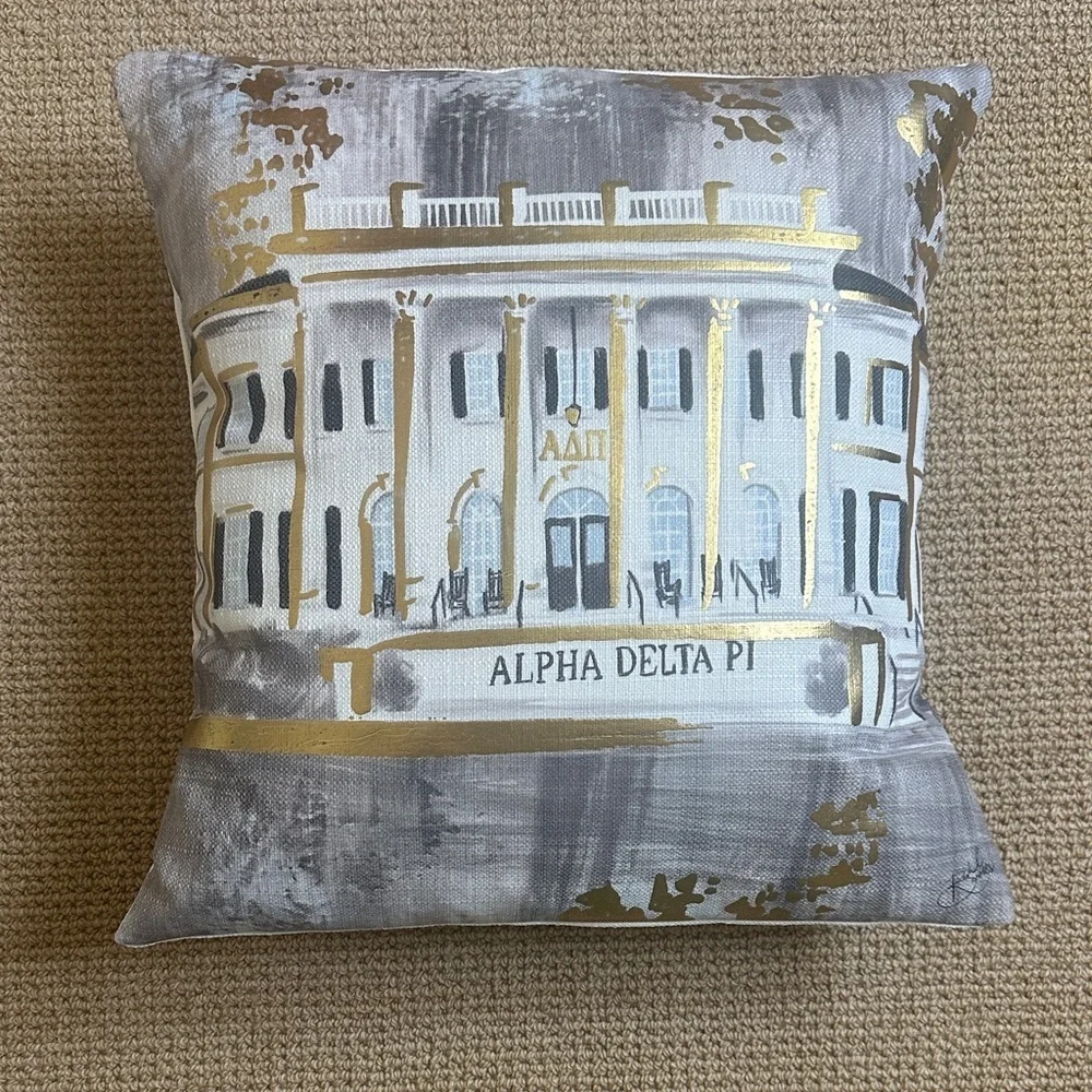 Alpha Delta Pi Sorority Decorative Pillow University of Mississippi Ole Miss NEW